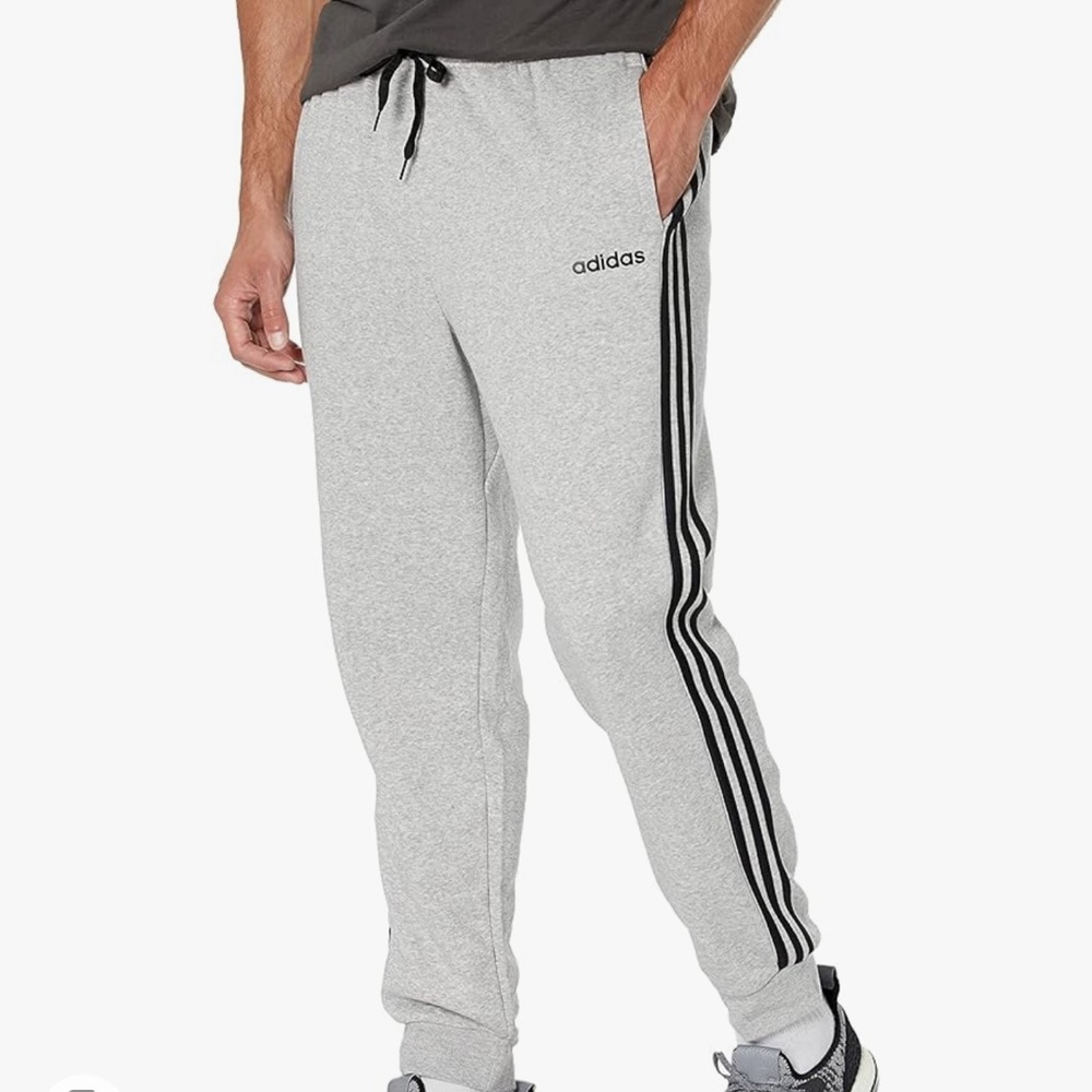 adidas Men's Essentials 3-Stripes Tapered Cuffed Pants